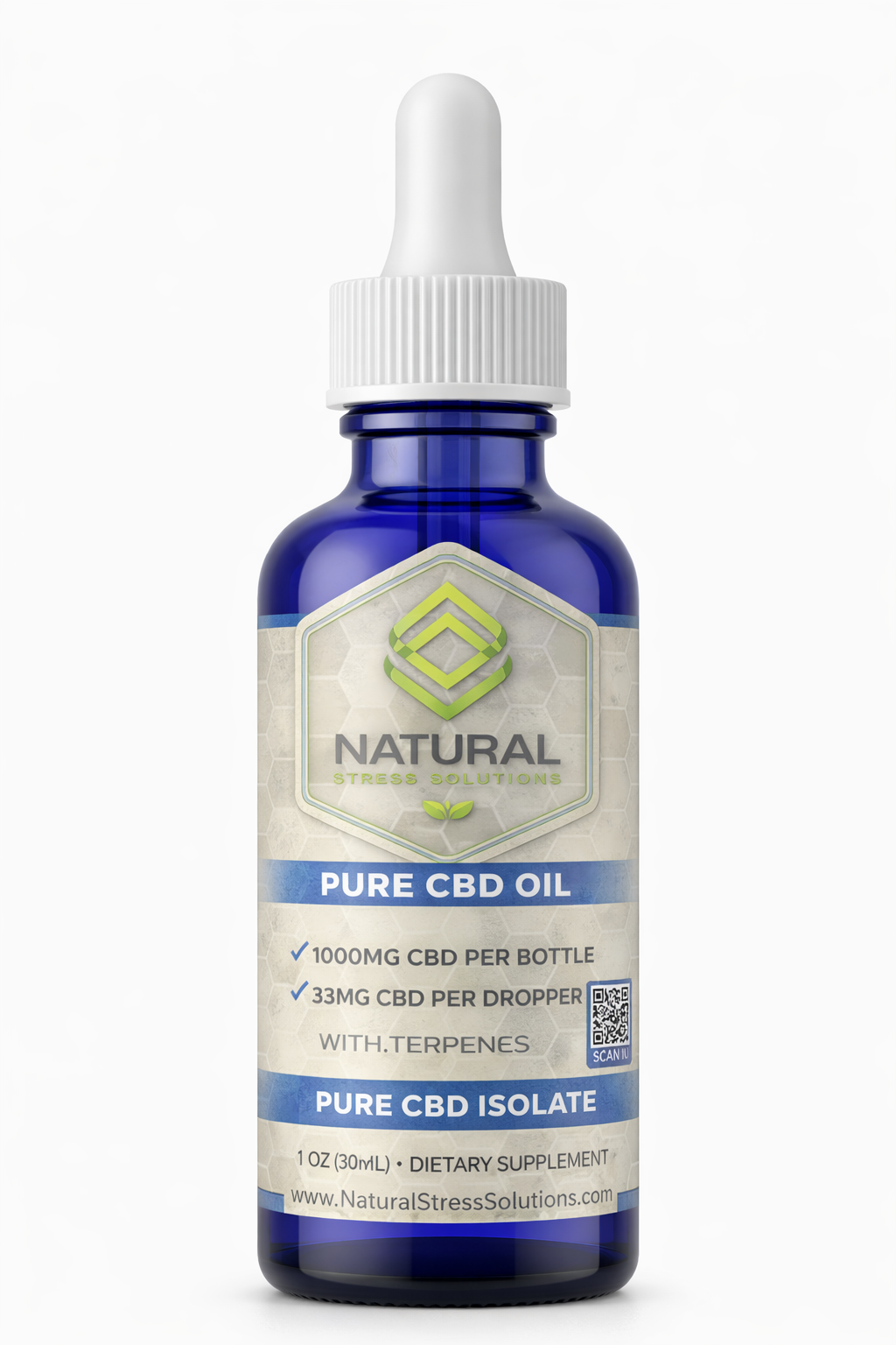 Pure CBD Oral Dropper – Natural Stress Solutions CBD